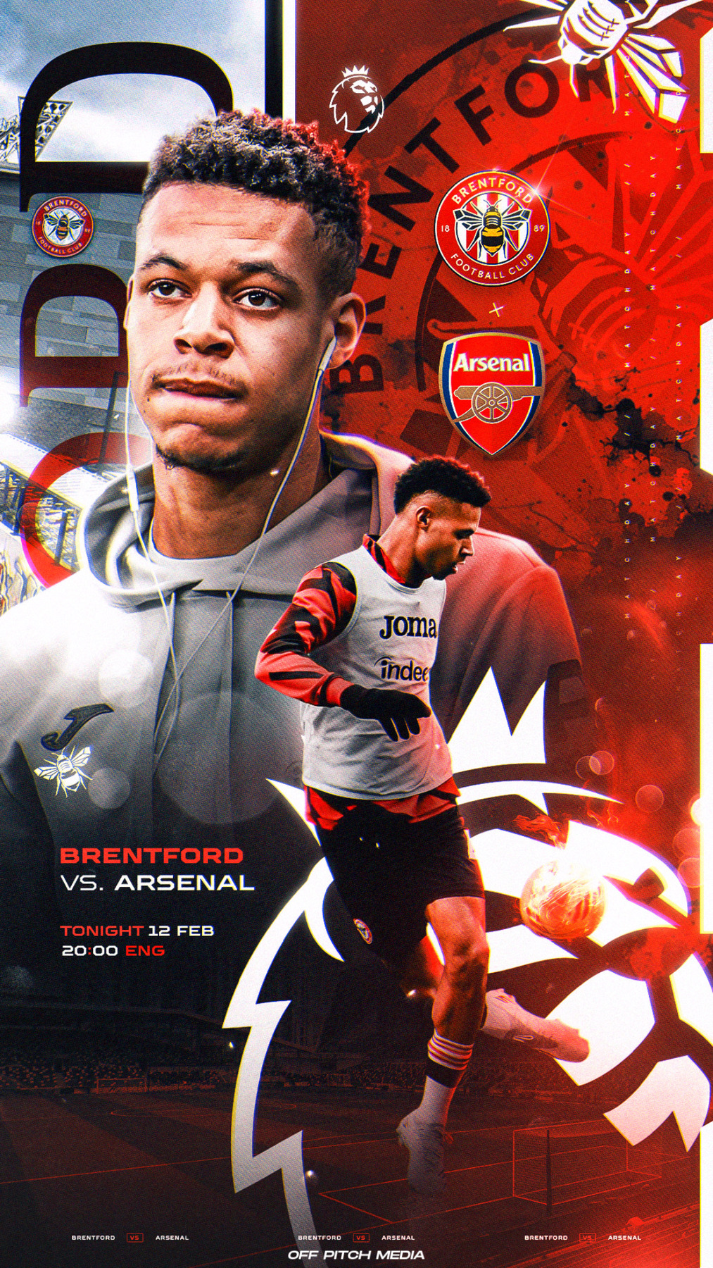 Matchday design – Brentford vs Arsenal